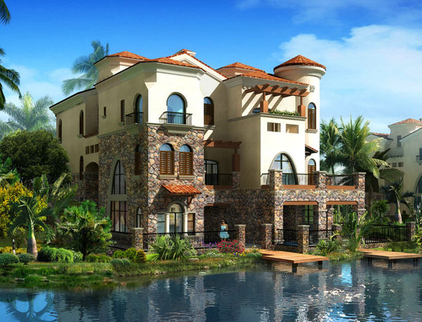 別墅庭院綠化設計中如何搭配綠色植物？